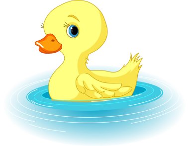 Swimming Duckling clipart