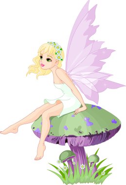 Fairy on the Mushroom clipart