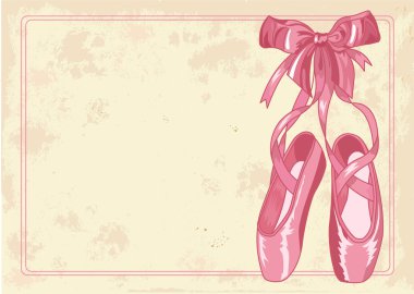 Ballet slippers background clipart