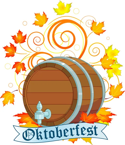 Oktoberfest σχεδιασμό με βυτίο — Διανυσματικό Αρχείο