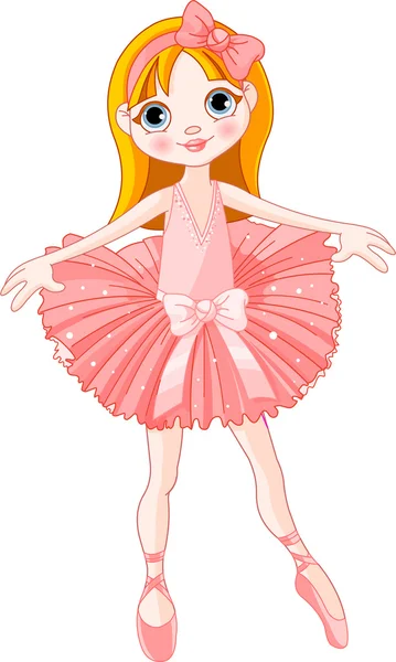 Schattig ballerina meisje — Stockvector