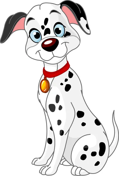 Cute dalmatic dog — Stock Vector