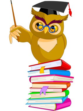 Cartoon Wise Owl clipart