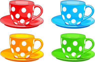 Cup and saucer clipart