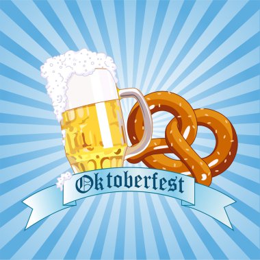 Oktoberfest Celebration Radial Background clipart