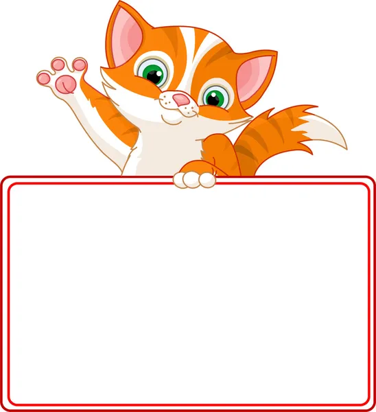 小猫的地方卡 — 图库矢量图片