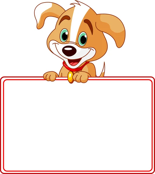 Puppy Place Card — Stock Vector
