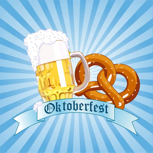 Oktoberfest Célébration Contexte radial — Image vectorielle