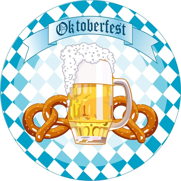 慕尼黑啤酒节庆祝圆的设计 — 图库矢量图片