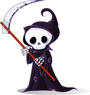 Cartoon grim reaper clipart