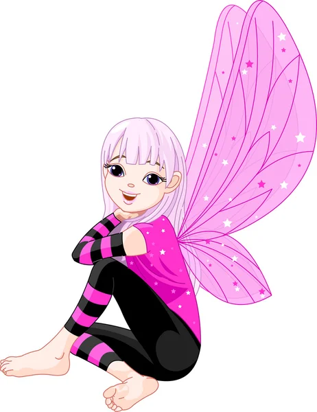 Weinig cute pink fairy — Stockvector