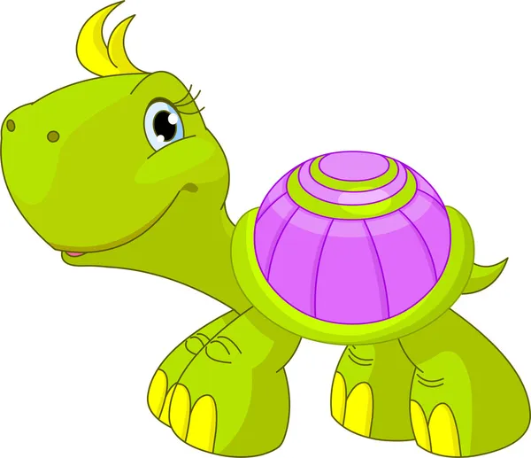Cute funny turtle — Stock Vector