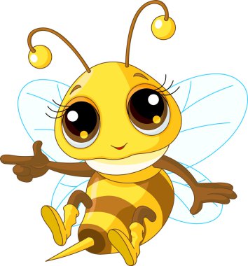 Cute Bee Showing clipart
