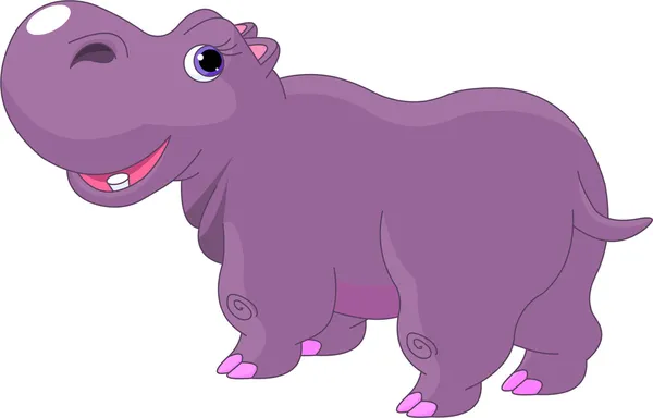 Karykatury hipopotam — Wektor stockowy