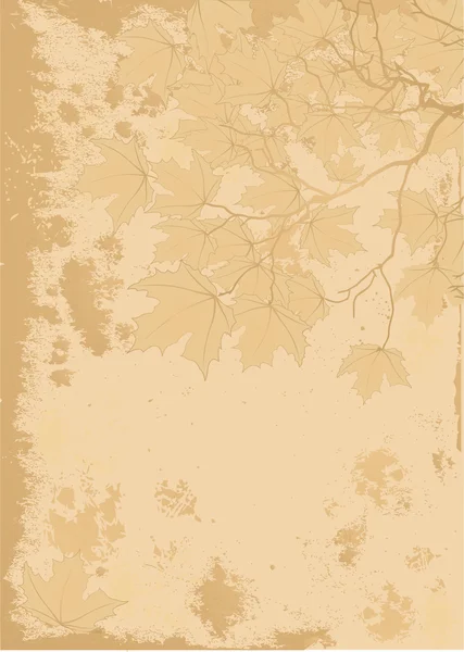 Herfstbladeren antieke achtergrond — Stockvector