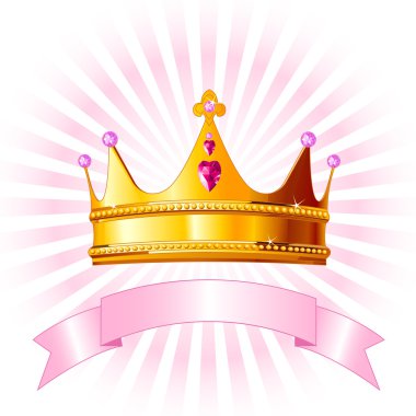 Princess crown card clipart