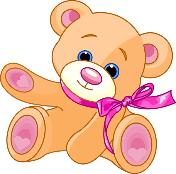 Teddybär zeigt — Stockvektor