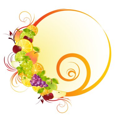 Fruits background clipart