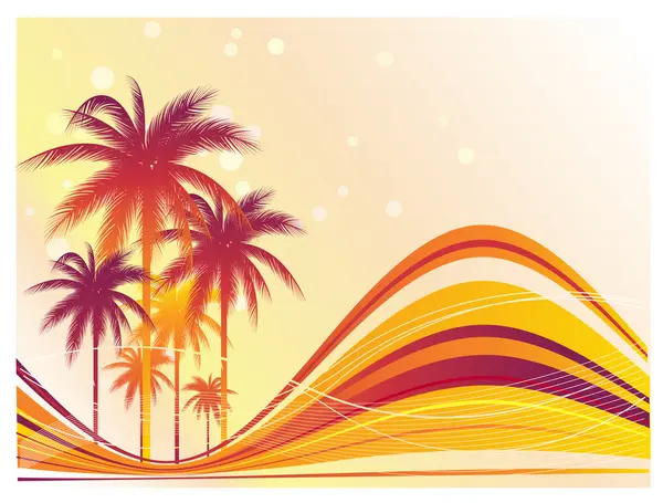 棕榈背景 — 图库矢量图片