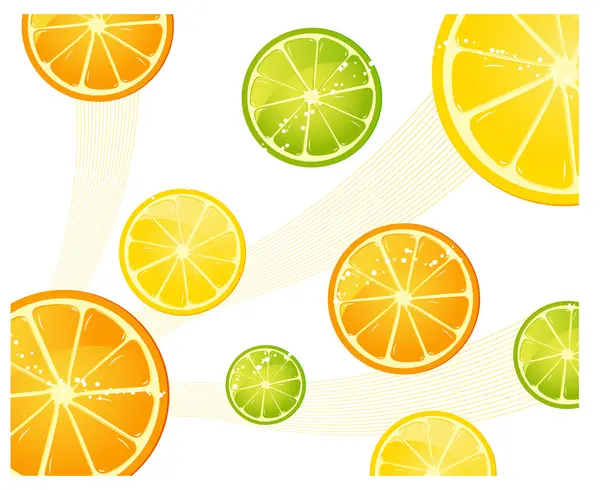 Citrusové pozadí — Stockový vektor