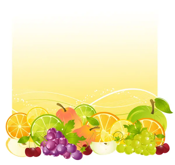 Hintergrund der Früchte — Stockvektor