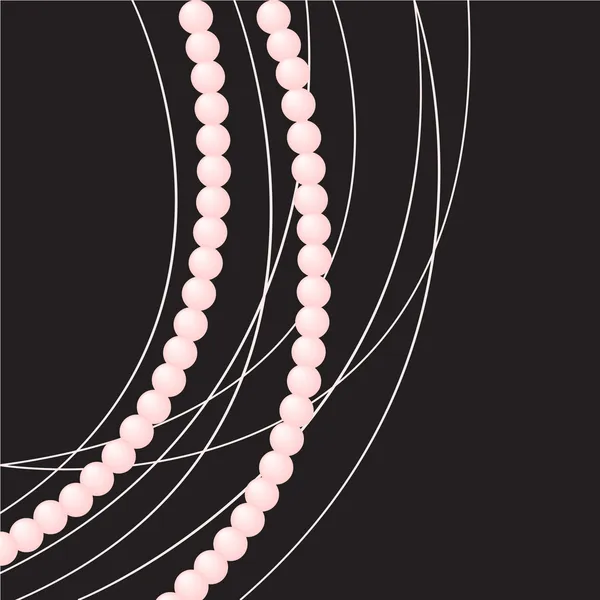 Pink pearls — Stock Vector