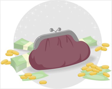 Purse and coins(6).jpg clipart