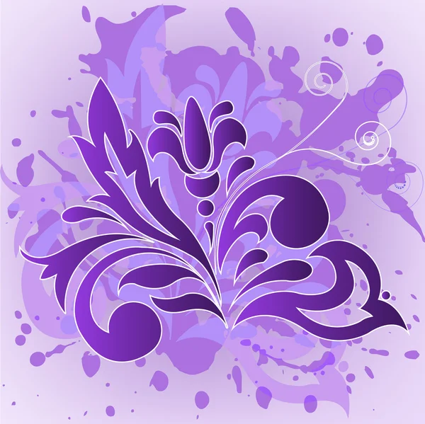 Fioletowy kwiat na spray — Wektor stockowy