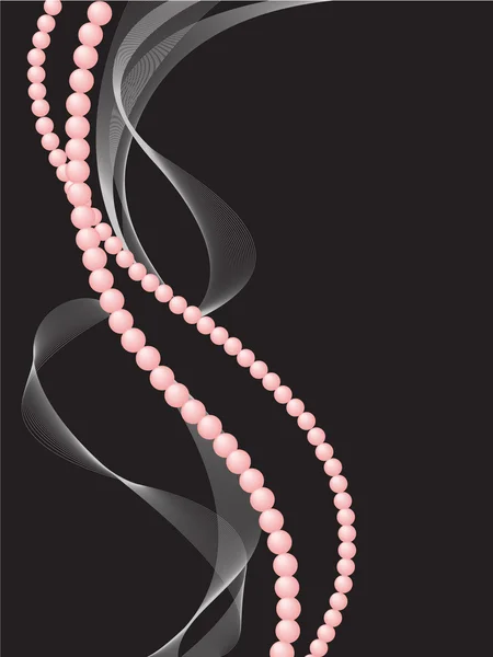 Two strings of pearls — Stock Vector