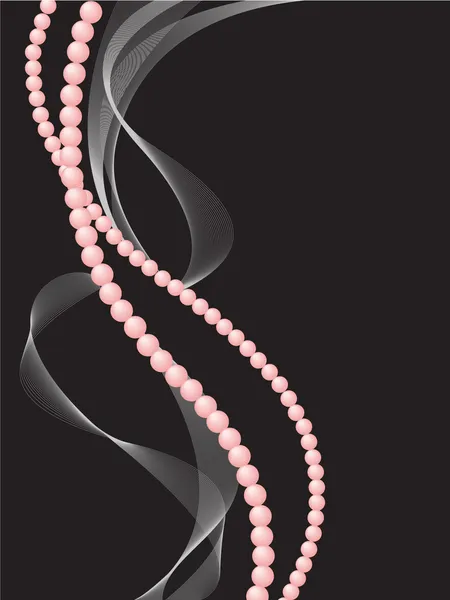 Two strings of pearls Stock Vector