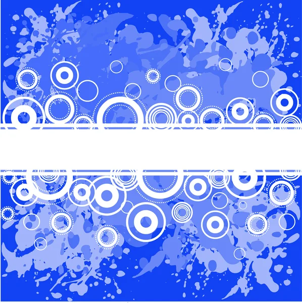 Синий фон с белыми кольцами — стоковый вектор
