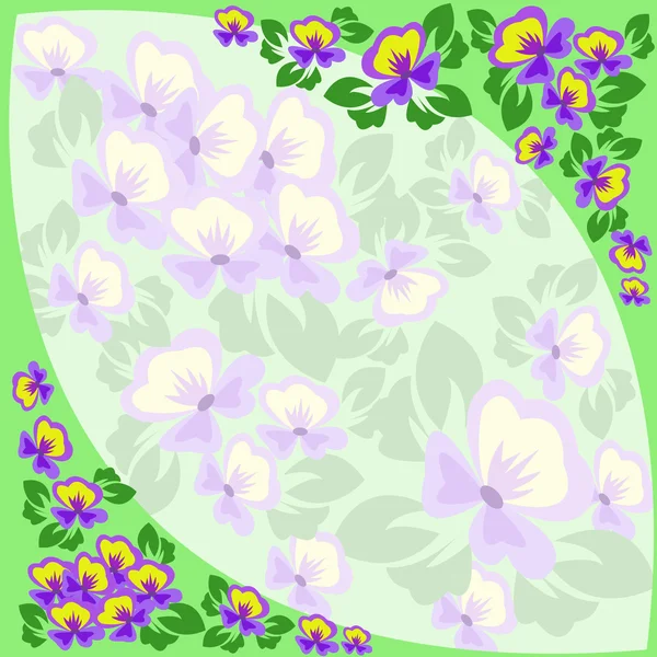 Cadre de violettes — Image vectorielle