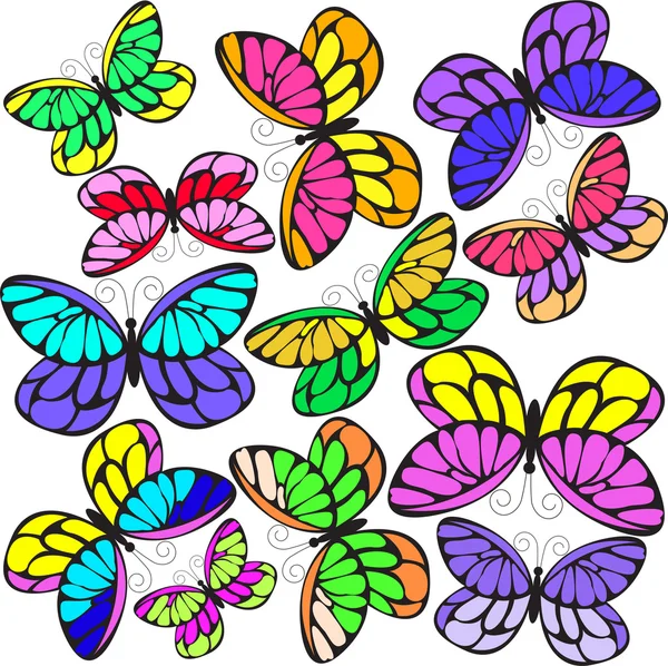 Kelebekler — Stok Vektör