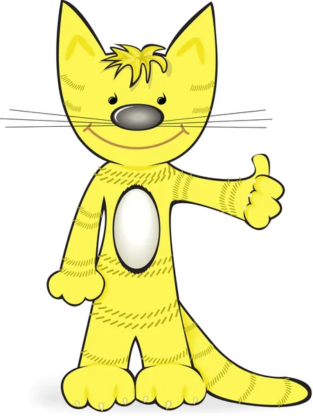 Gelbe Katze — Stockvektor