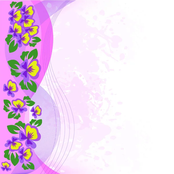 Violetas en spray rosa — Archivo Imágenes Vectoriales