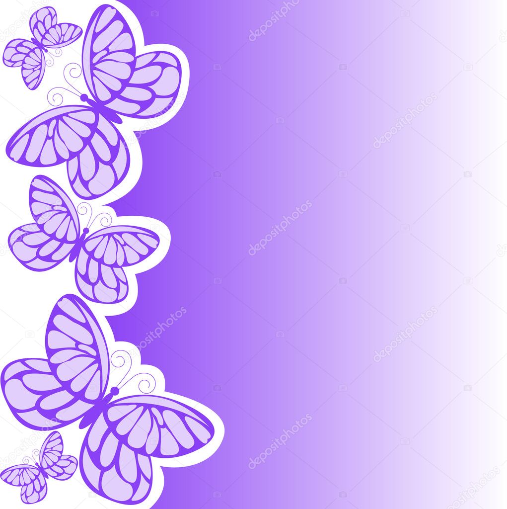 Purple butterfly Stock Vector Image by ©Needle #3887545