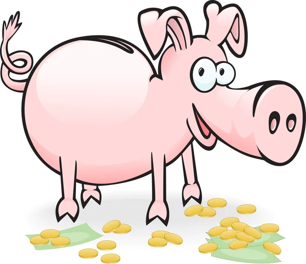 Piggy-piggy — Stock Vector