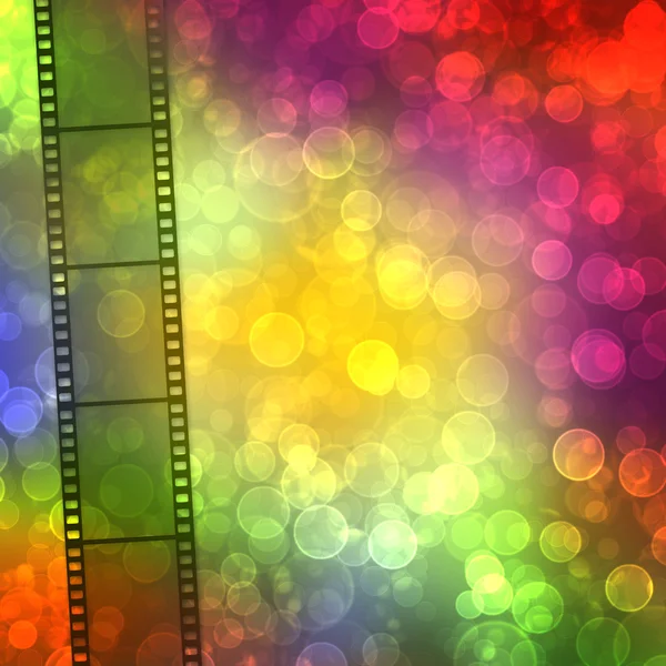 Film på en flerfärgad bakgrund — Stockfoto
