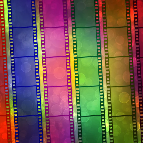 Filme sobre o fundo multicolorido — Fotografia de Stock