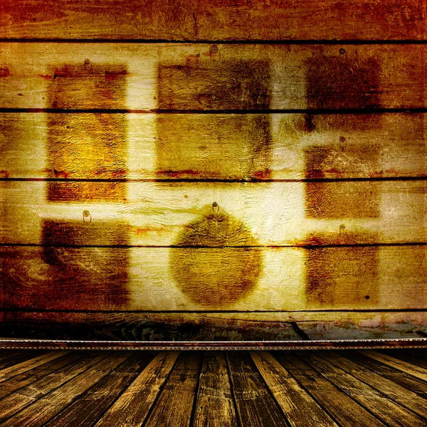 Oude kamer met oude houten muren — Stockfoto