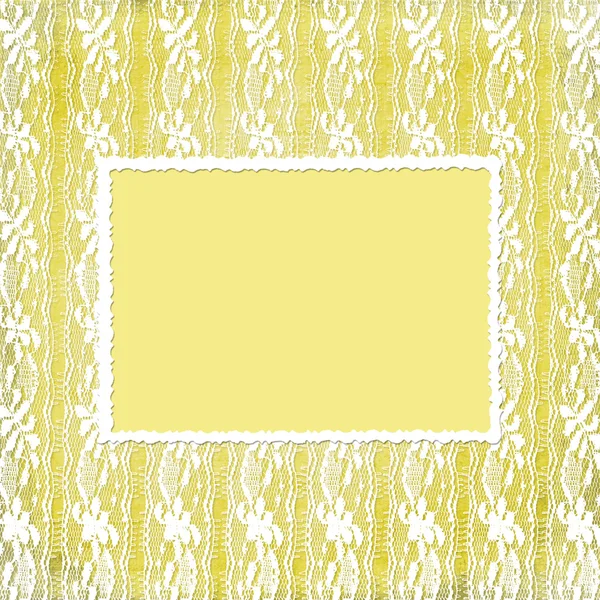 Abstrakt gul bakgrund med spets — Stockfoto