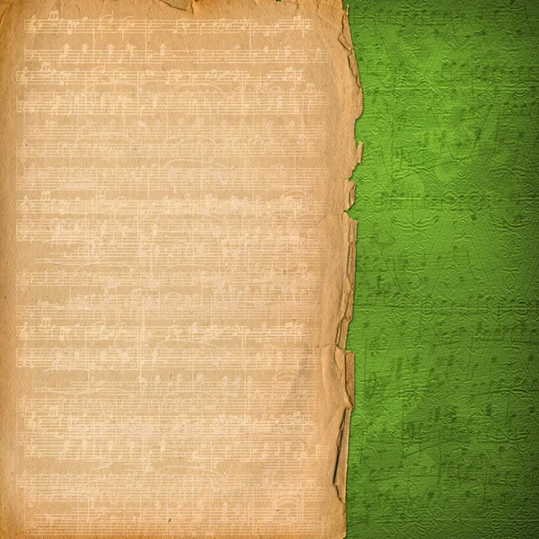 Eski yabancılaşmış müzikal kağıt — Stok fotoğraf
