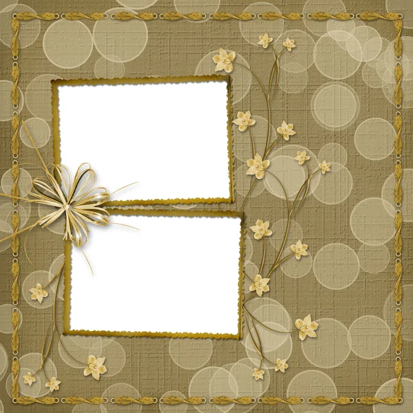 Карточка на приглашение с орхидеями — стоковое фото