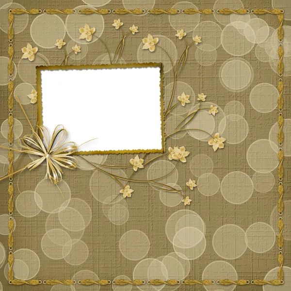 Карточка на приглашение с орхидеями — стоковое фото