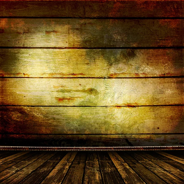 Starý pokoj s starých dřevěných stěn — Stock fotografie