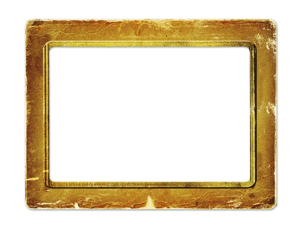 Moldura de papel dourado para retrato — Fotografia de Stock