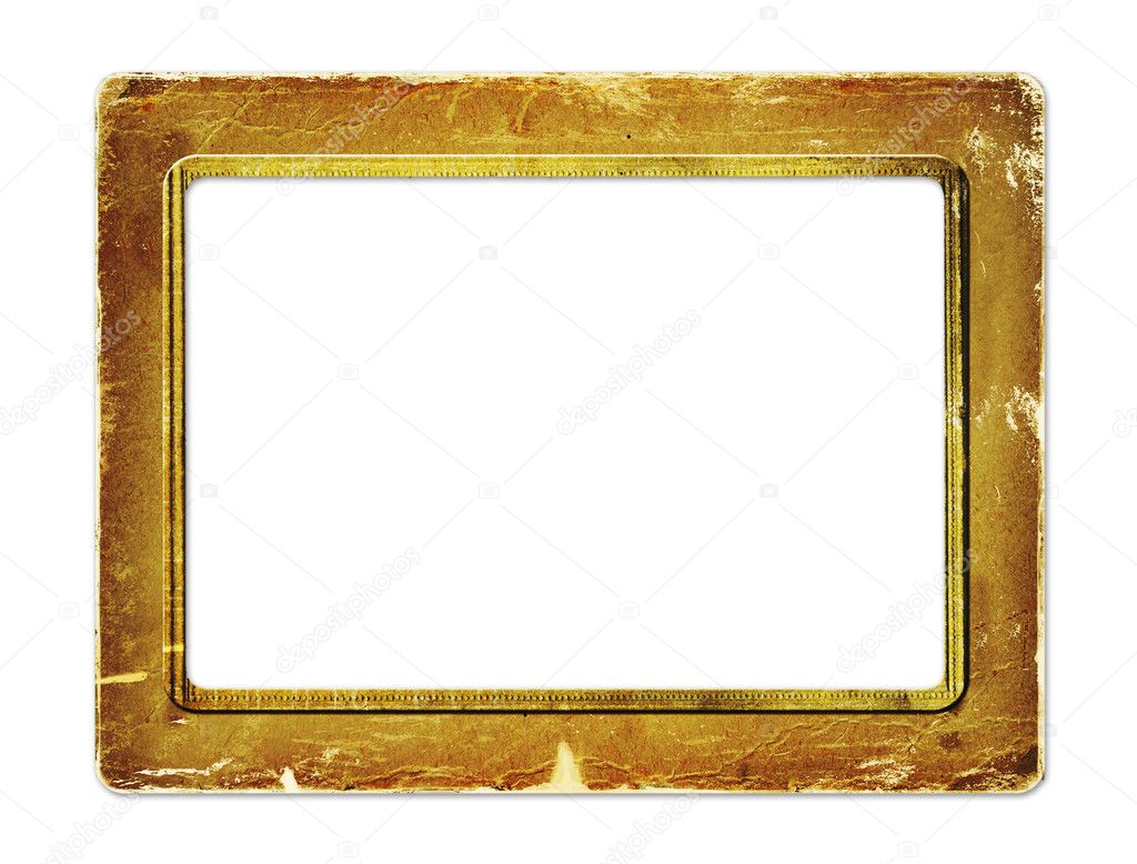 Gold paper frame for portraiture