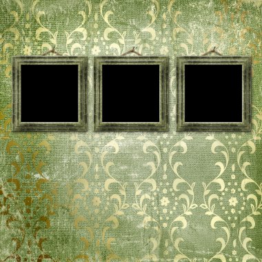 Old gold frames Victorian style clipart