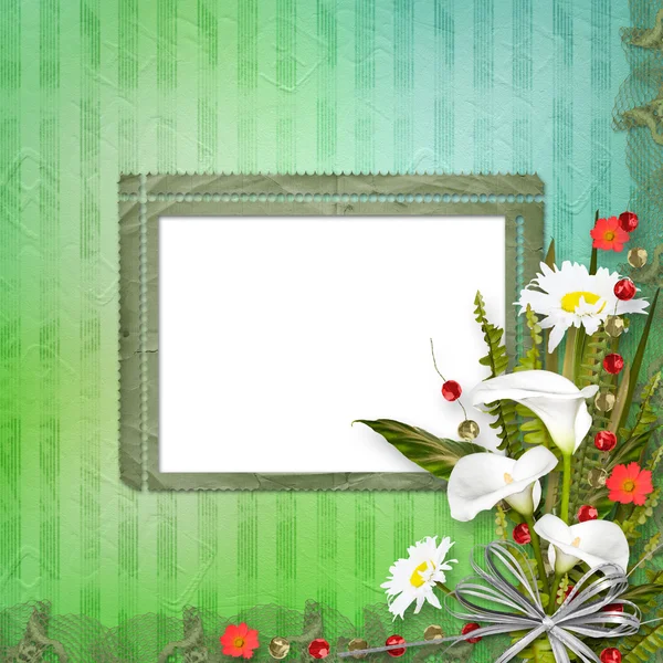 Гранд-кадр з букетом квітів — стокове фото