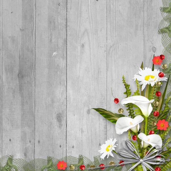 Demet çiçek Grunge çerçeve — Stok fotoğraf
